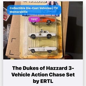 ERTL The Dukes of Hazzard 3-Vehicle Action Chase Set - White & Orange